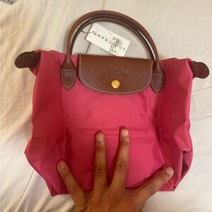 Longchamp Pink Tote Bag with Signature Design Le Pliage - NWT - OBO